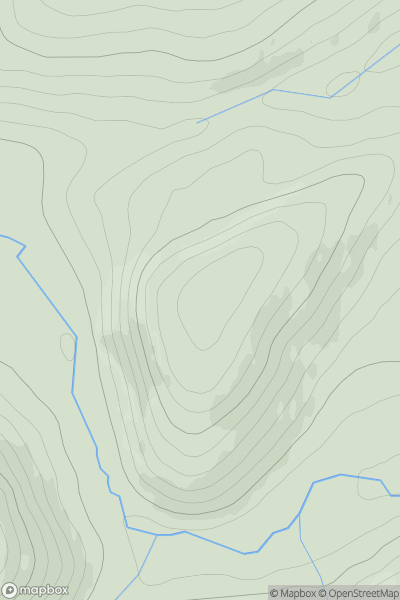 Thumbnail image for Knockenshag showing contour plot for surrounding peak