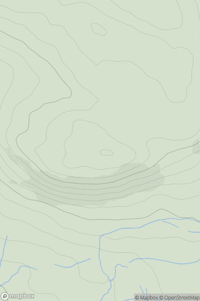 Thumbnail image for Benquhat Hill showing contour plot for surrounding peak