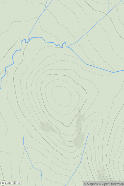 Thumbnail image for Feuside Hill showing contour plot for surrounding peak