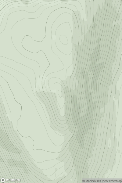 Thumbnail image for Beinn na Duatharach showing contour plot for surrounding peak