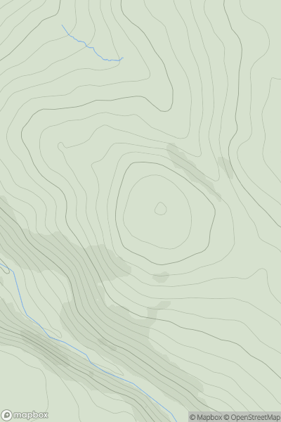 Thumbnail image for Glenmuck Craig showing contour plot for surrounding peak