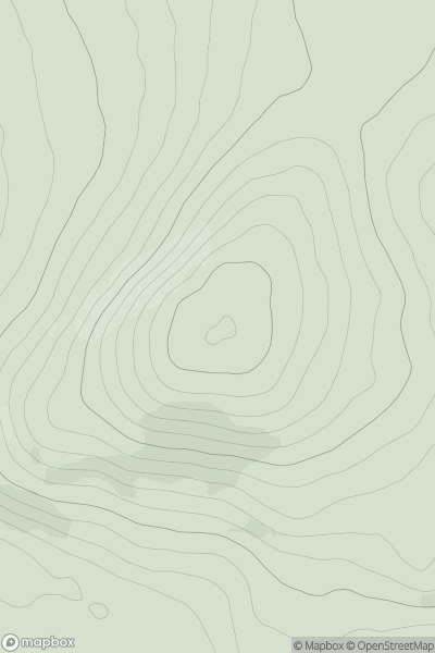 Thumbnail image for Mosscastle Hill showing contour plot for surrounding peak