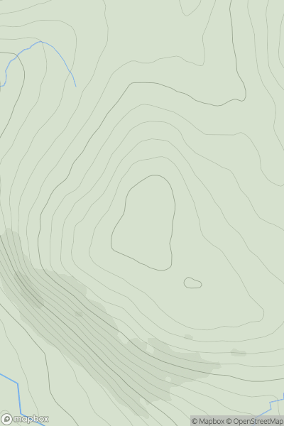 Thumbnail image for Lochbrowan Hill showing contour plot for surrounding peak