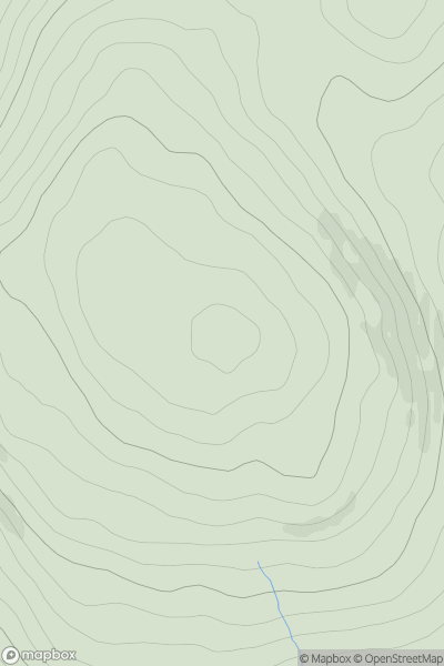 Thumbnail image for Kaim Hill showing contour plot for surrounding peak