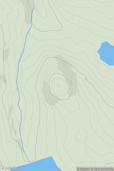 Thumbnail image for Doon of Waterhead showing contour plot for surrounding peak