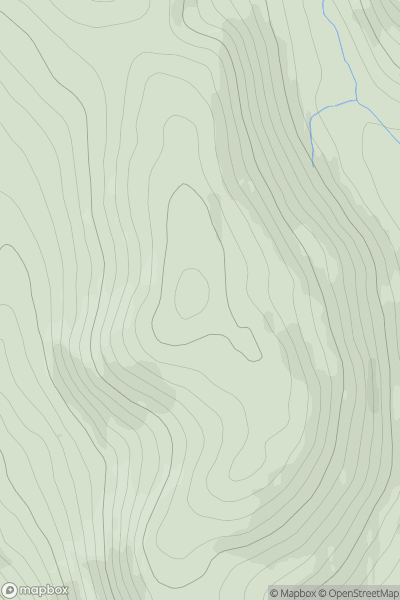 Thumbnail image for Merkland Hill showing contour plot for surrounding peak