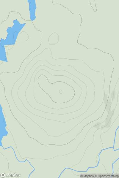 Thumbnail image for Craigfionn showing contour plot for surrounding peak
