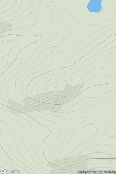 Thumbnail image for Big Hill of the Baing showing contour plot for surrounding peak