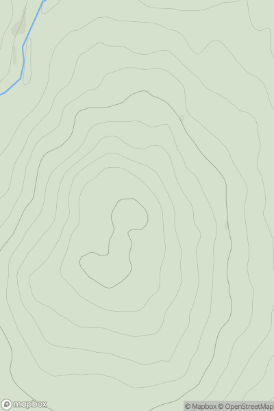 Thumbnail image for Craigmawhannal showing contour plot for surrounding peak