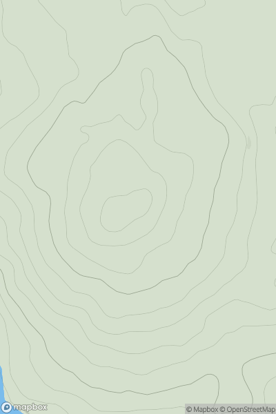 Thumbnail image for Muckle Eriff Hill showing contour plot for surrounding peak