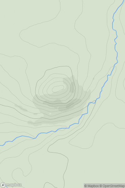 Thumbnail image for Loudoun Hill showing contour plot for surrounding peak