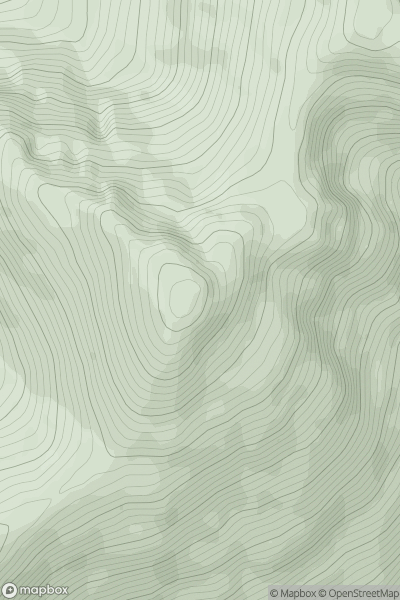 Thumbnail image for Beinn Odhar Bheag showing contour plot for surrounding peak