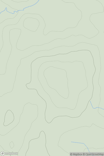 Thumbnail image for Corseglass Hill showing contour plot for surrounding peak