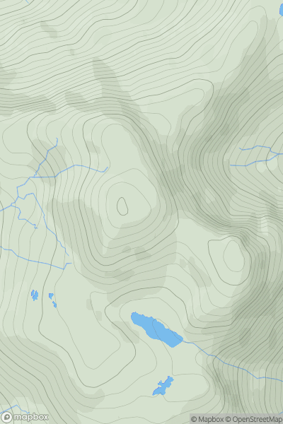 Thumbnail image for Sgurr Dhomhuill Mor showing contour plot for surrounding peak
