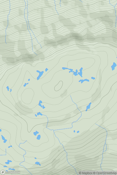 Thumbnail image for Beinn Gaire showing contour plot for surrounding peak