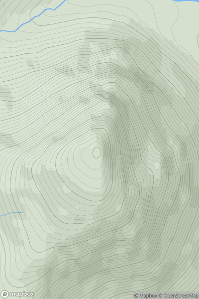 Thumbnail image for Croit Bheinn showing contour plot for surrounding peak