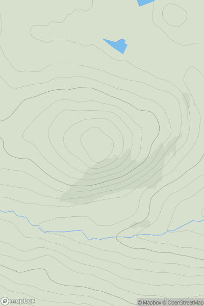 Thumbnail image for Dunveoch Hill showing contour plot for surrounding peak