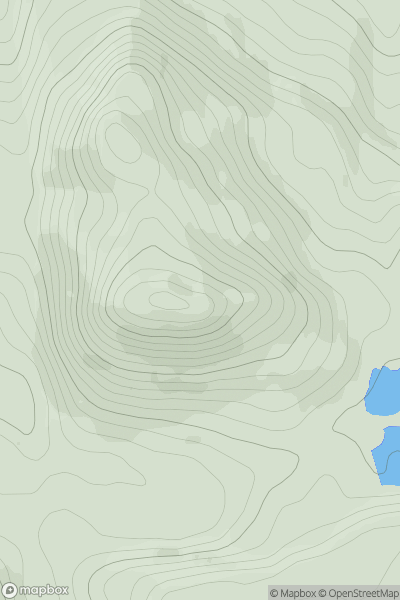 Thumbnail image for Beinn na Seilg showing contour plot for surrounding peak