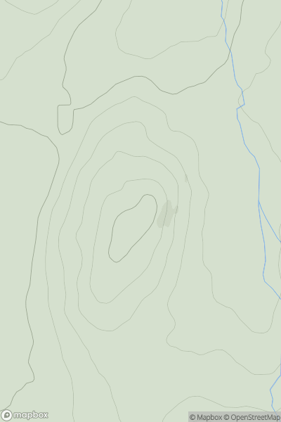 Thumbnail image for Clack Hill showing contour plot for surrounding peak