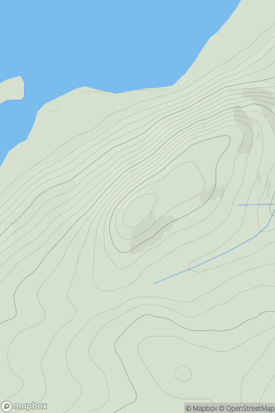 Thumbnail image for Balsalloch Hill showing contour plot for surrounding peak