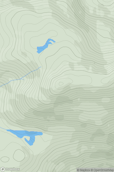 Thumbnail image for Beinn Resipol showing contour plot for surrounding peak