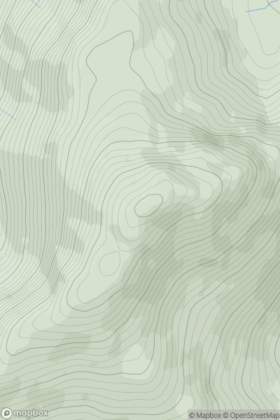 Thumbnail image for Sgorr Craobh a' Chaorainn showing contour plot for surrounding peak