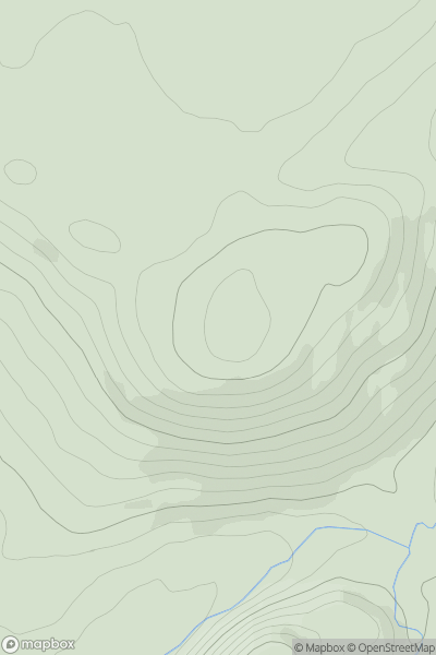 Thumbnail image for Bargane Hill showing contour plot for surrounding peak