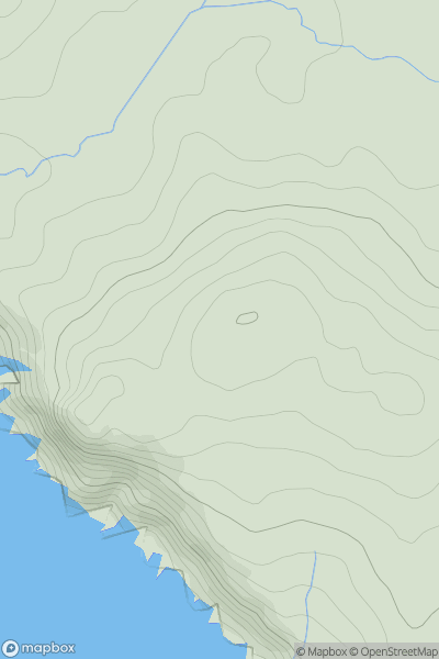 Thumbnail image for High Slock Fell showing contour plot for surrounding peak