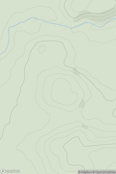 Thumbnail image for Nunland Hill showing contour plot for surrounding peak