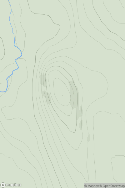Thumbnail image for Tarbert Hill showing contour plot for surrounding peak