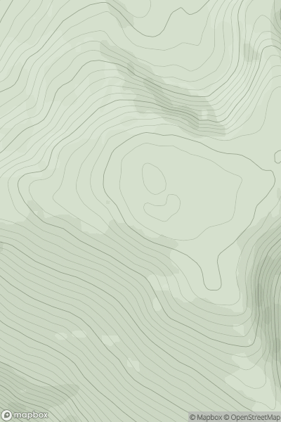 Thumbnail image for Druim na Sgriodain showing contour plot for surrounding peak