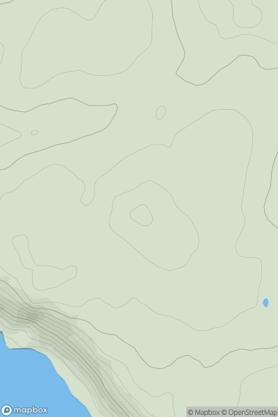 Thumbnail image for Bailie Hill showing contour plot for surrounding peak
