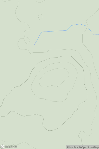 Thumbnail image for Craigeach Fell showing contour plot for surrounding peak