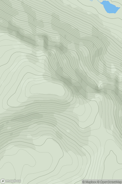 Thumbnail image for Sgurr nan Cnamh showing contour plot for surrounding peak