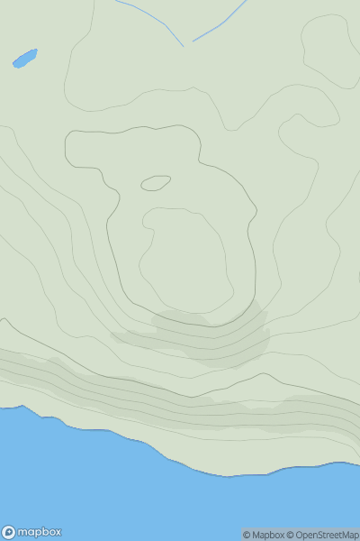 Thumbnail image for Hill of Glasserton showing contour plot for surrounding peak