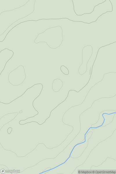 Thumbnail image for Pondery Hill showing contour plot for surrounding peak