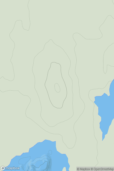 Thumbnail image for Bargatton Hill showing contour plot for surrounding peak