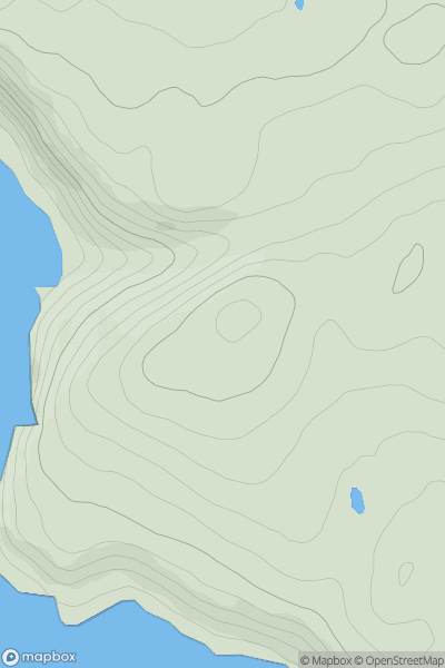 Thumbnail image for Cairnmon Fell showing contour plot for surrounding peak