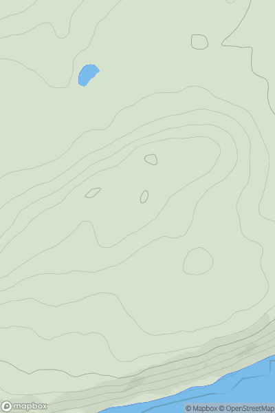 Thumbnail image for Wall Hill showing contour plot for surrounding peak