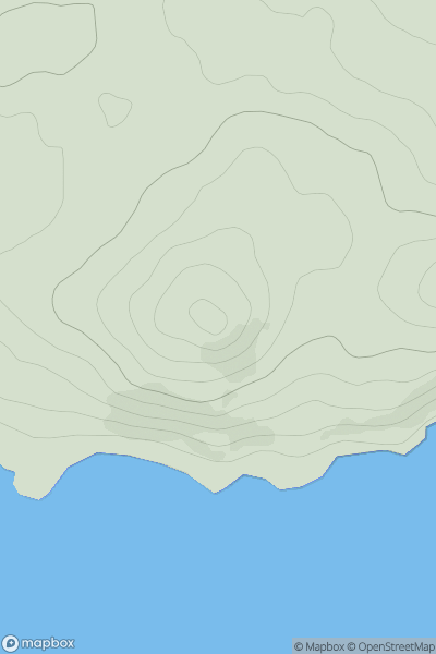 Thumbnail image for Big Airds Hill showing contour plot for surrounding peak