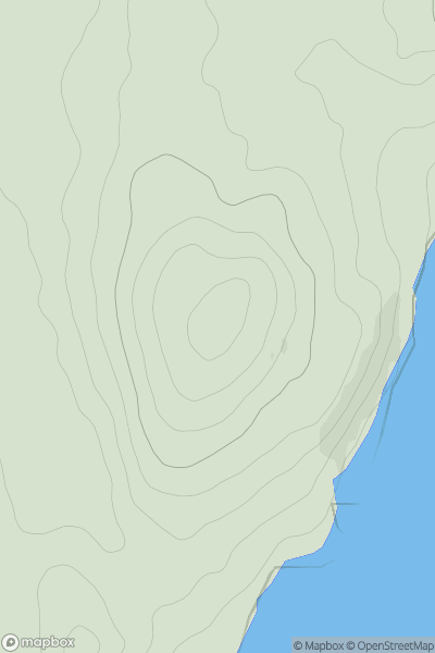 Thumbnail image for Kirkeoch Hill showing contour plot for surrounding peak