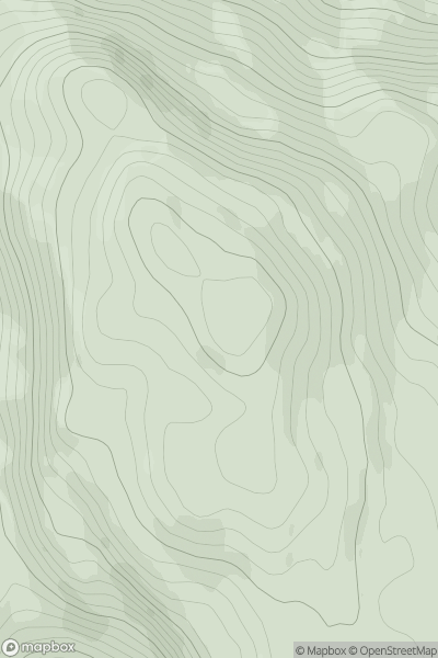 Thumbnail image for A' Bheinn Bhan showing contour plot for surrounding peak
