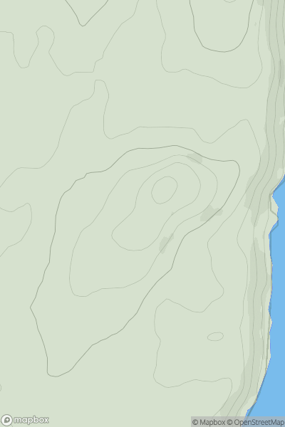 Thumbnail image for Knocktall showing contour plot for surrounding peak