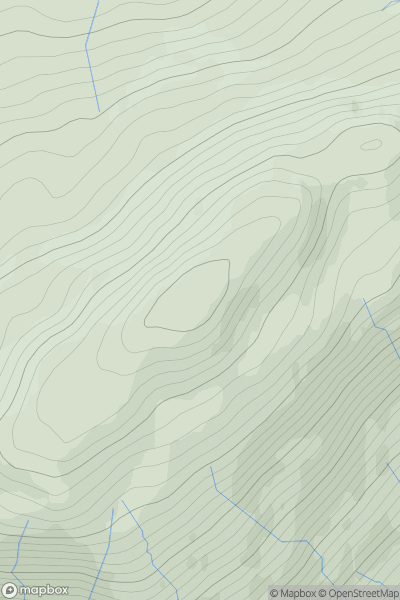 Thumbnail image for Meall an t-Slamain showing contour plot for surrounding peak