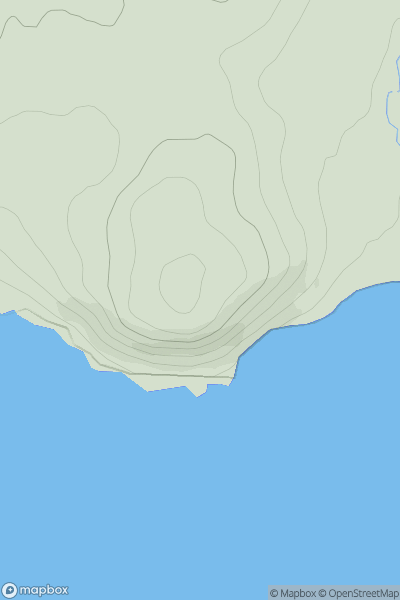 Thumbnail image for Mull of Sinniness showing contour plot for surrounding peak