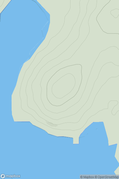 Thumbnail image for Mull of Ross showing contour plot for surrounding peak