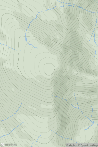 Thumbnail image for Fuar Bheinn showing contour plot for surrounding peak