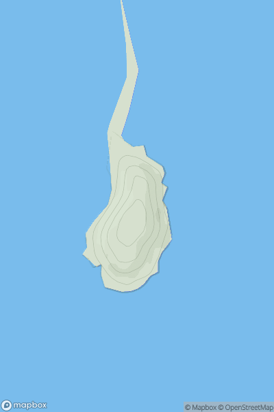 Thumbnail image for Hestan Island showing contour plot for surrounding peak