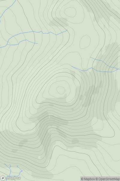 Thumbnail image for Castlelaw Hill showing contour plot for surrounding peak