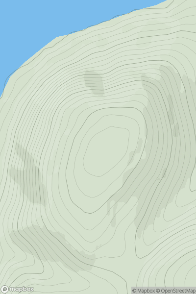 Thumbnail image for Bowerhope Law showing contour plot for surrounding peak